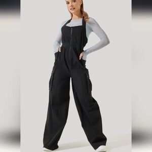POPFLEX Take A Hike Overalls - Black Size Small
